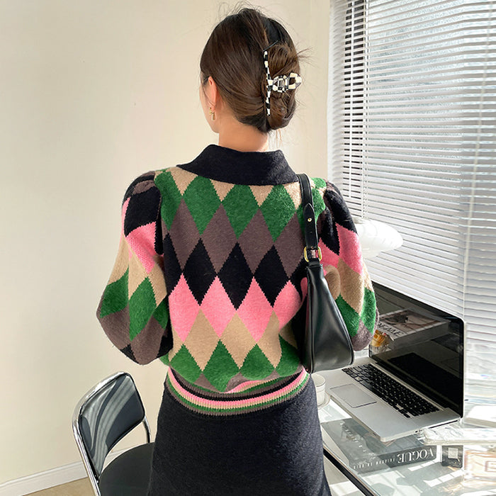 Casual Day Outfits, Easy Trendy Outfits Preppy Cat Argyle Collar Jumper Casual Day Outfits, Easy Trendy Outfits Preppy Cat Argyle Collar Jumper