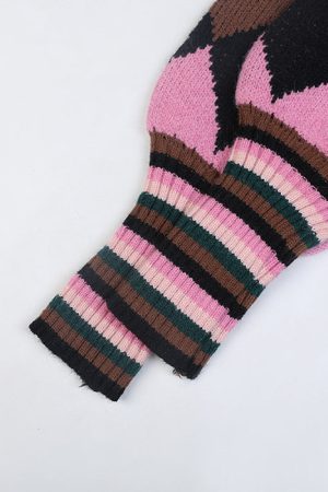 Casual Day Outfits, Easy Trendy Outfits Preppy Cat Argyle Collar Jumper