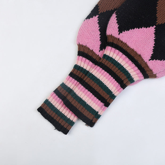 Casual Day Outfits, Easy Trendy Outfits Preppy Cat Argyle Collar Jumper Casual Day Outfits, Easy Trendy Outfits Preppy Cat Argyle Collar Jumper