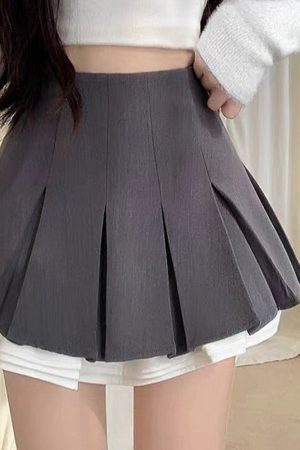 Casual Day Outfits, Easy Trendy Outfits Preppy Ruffle Mini Pleated Skirt
