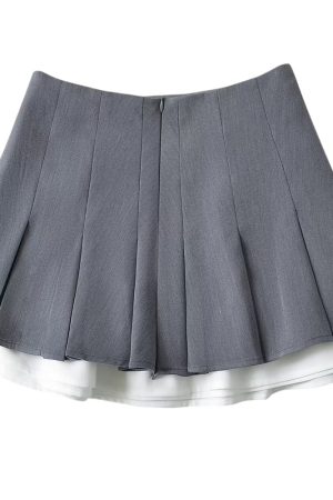 Casual Day Outfits, Easy Trendy Outfits Preppy Ruffle Mini Pleated Skirt