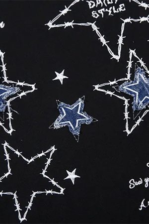 Casual Day Outfits, Easy Trendy Outfits Preppy Star Patch Sweatshirt