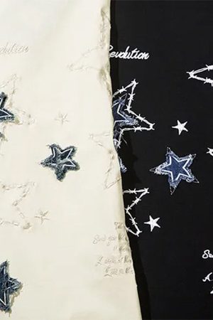 Casual Day Outfits, Easy Trendy Outfits Preppy Star Patch Sweatshirt