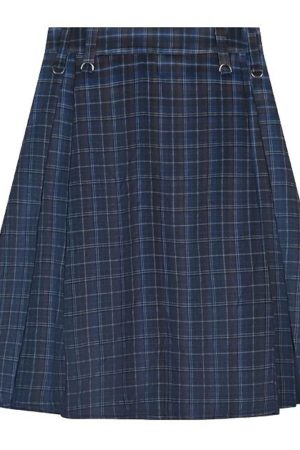 Casual Day Outfits, Easy Trendy Outfits Preppy Style Checkered Kilt Skirt