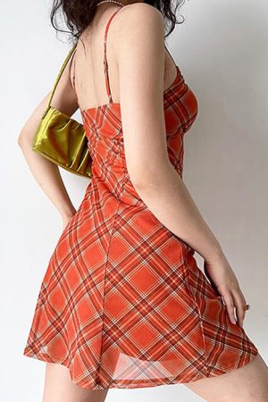 Casual Day Outfits, Easy Trendy Outfits Preppy Style Plaid Mini Dress