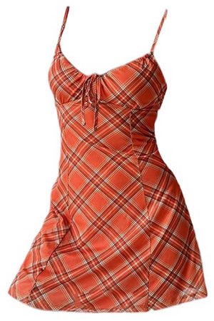 Casual Day Outfits, Easy Trendy Outfits Preppy Style Plaid Mini Dress