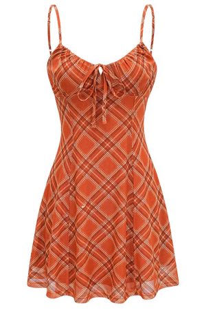 Casual Day Outfits, Easy Trendy Outfits Preppy Style Plaid Mini Dress