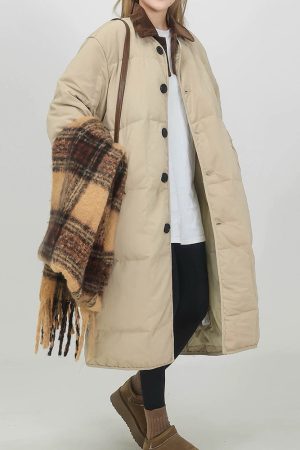 Casual Day Outfits, Easy Trendy Outfits Preppy Style Quilted Coat