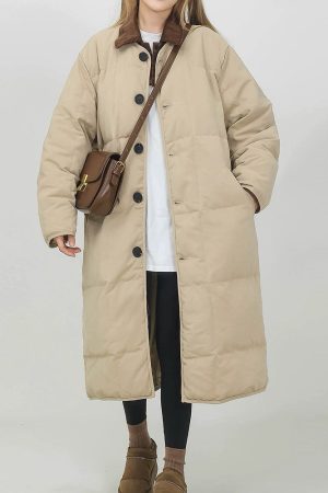 Casual Day Outfits, Easy Trendy Outfits Preppy Style Quilted Coat