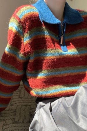 Casual Day Outfits, Easy Trendy Outfits Primary Colors Cropped Knit Sweater