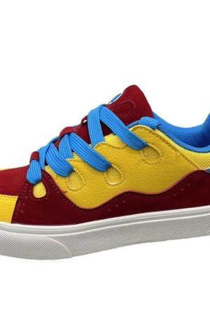 Casual Day Outfits, Easy Trendy Outfits Primary Colors Skater Sneakers