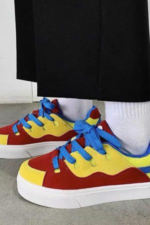 Casual Day Outfits, Easy Trendy Outfits Primary Colors Skater Sneakers