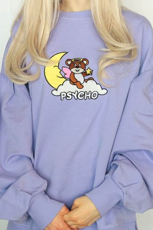 Casual Day Outfits, Easy Trendy Outfits Psycho Bear Sweatshirt