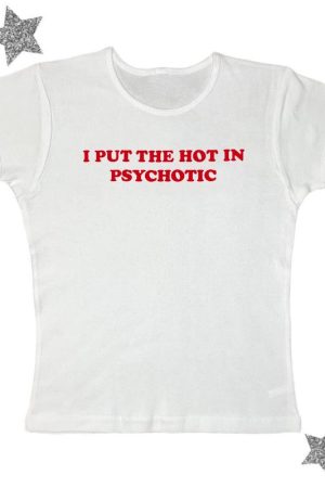 Casual Day Outfits, Easy Trendy Outfits Psychotic Cropped Tee