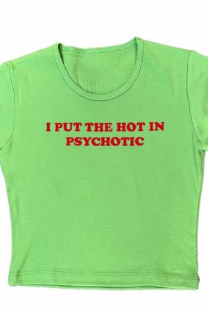 Casual Day Outfits, Easy Trendy Outfits Psychotic Cropped Tee