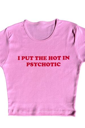 Casual Day Outfits, Easy Trendy Outfits Psychotic Cropped Tee