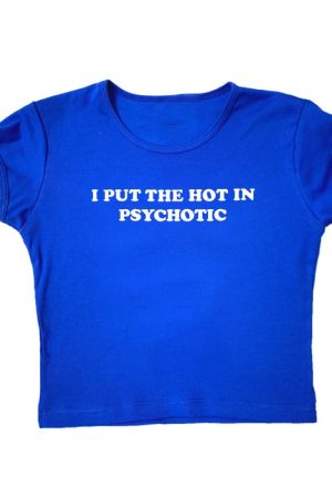 Casual Day Outfits, Easy Trendy Outfits Psychotic Cropped Tee