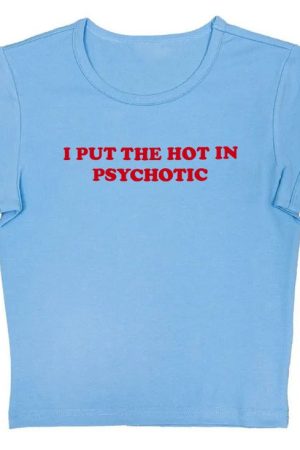 Casual Day Outfits, Easy Trendy Outfits Psychotic Cropped Tee