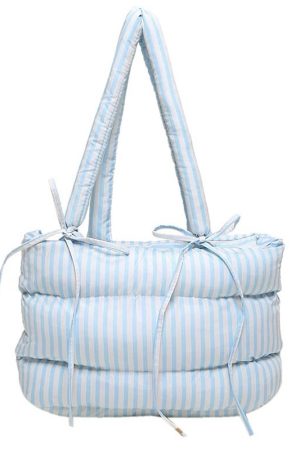 Casual Day Outfits, Easy Trendy Outfits Puffer Striped Shoulder Bag