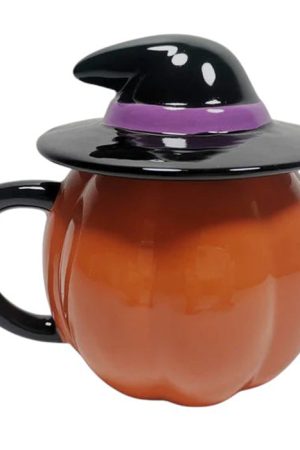 Casual Day Outfits, Easy Trendy Outfits Pumpkin in Witch Hat Ceramic Mug
