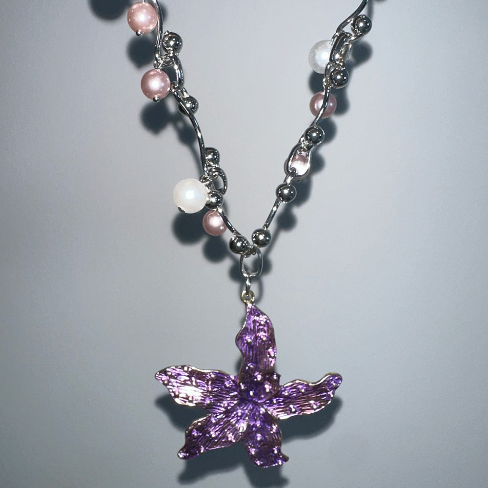 Casual Day Outfits, Easy Trendy Outfits Purple Tropical Flower Choker Casual Day Outfits, Easy Trendy Outfits Purple Tropical Flower Choker