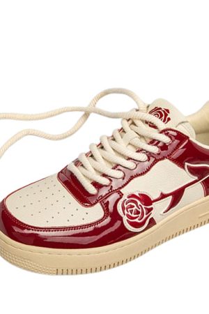 Casual Day Outfits, Easy Trendy Outfits Red Rose Aesthetic Sneakers
