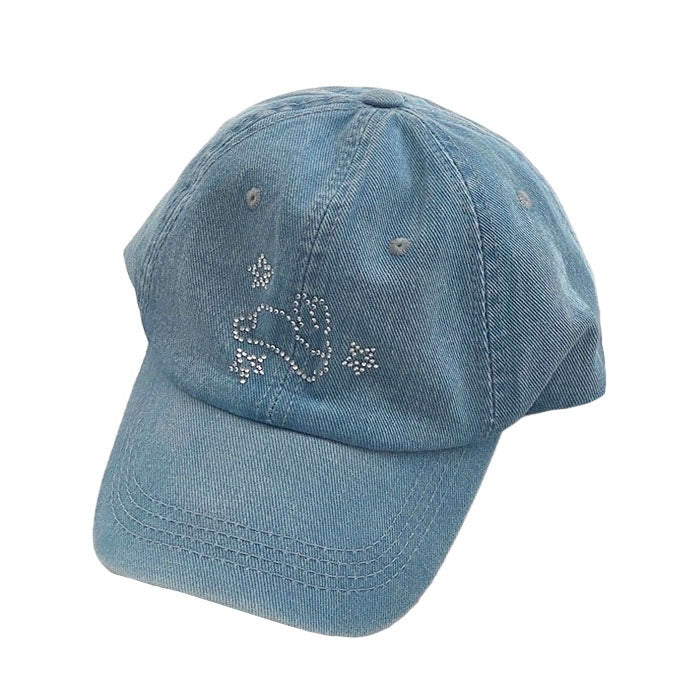 Casual Day Outfits, Easy Trendy Outfits Rhinestone Bunny Y2K Denim Cap