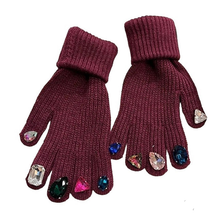 Casual Day Outfits, Easy Trendy Outfits Rhinestone Knit Gloves Casual Day Outfits, Easy Trendy Outfits Rhinestone Knit Gloves