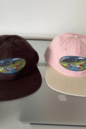 Casual Day Outfits, Easy Trendy Outfits River Lighthouse Embroidery Cap