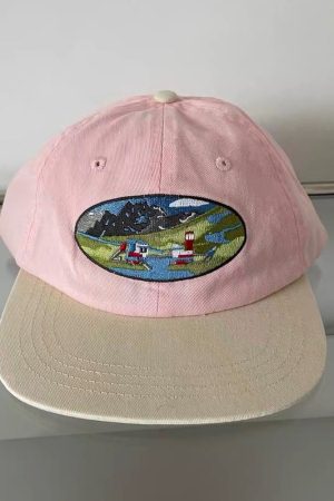 Casual Day Outfits, Easy Trendy Outfits River Lighthouse Embroidery Cap