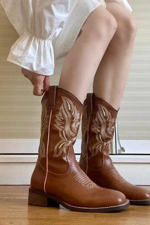 Casual Day Outfits, Easy Trendy Outfits Road To Rideout Embroidery Cowboy Boots