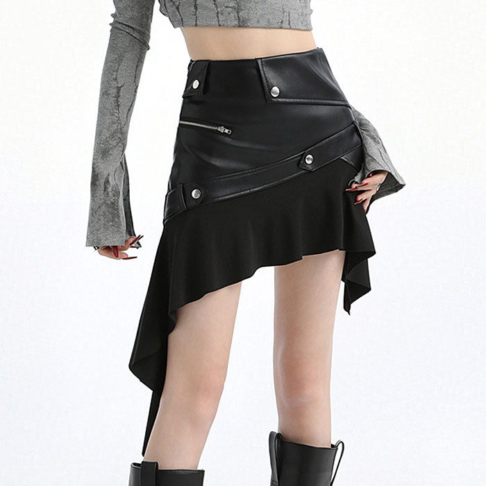 Casual Day Outfits, Easy Trendy Outfits Rock The Scene Asymmetric Leather Skirt Casual Day Outfits, Easy Trendy Outfits Rock The Scene Asymmetric Leather Skirt