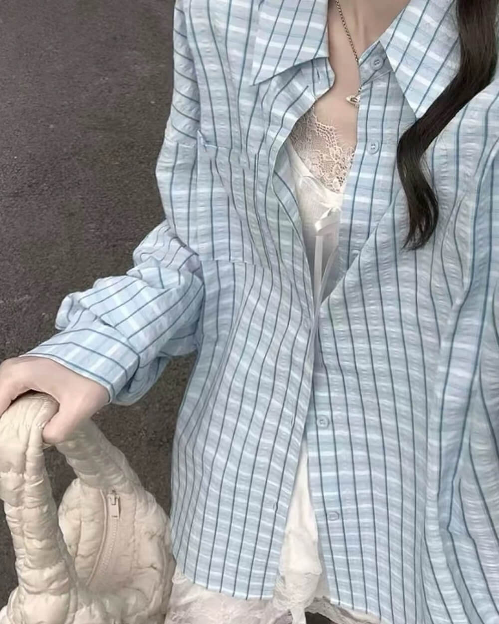 Casual Day Outfits, Easy Trendy Outfits Rue des Fleurs Pastel Plaid Loose Shirt Casual Day Outfits, Easy Trendy Outfits Rue des Fleurs Pastel Plaid Loose Shirt