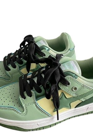 Casual Day Outfits, Easy Trendy Outfits Sage Green Star Sneakers