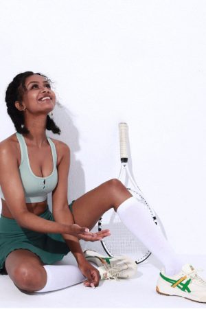 Casual Day Outfits, Easy Trendy Outfits Saint-Tropez Green Tennis Skirt