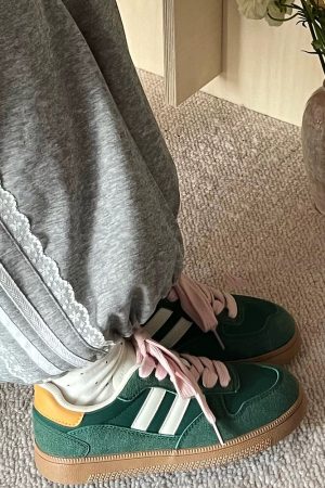 Casual Day Outfits, Easy Trendy Outfits Saturday School Sneakers in Green