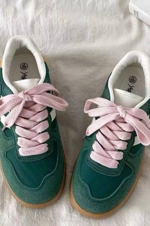 Casual Day Outfits, Easy Trendy Outfits Saturday School Sneakers in Green