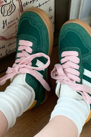 Casual Day Outfits, Easy Trendy Outfits Saturday School Sneakers in Green