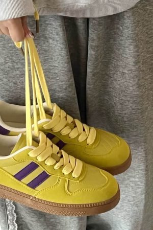 Casual Day Outfits, Easy Trendy Outfits Saturday School Sneakers in Yellow