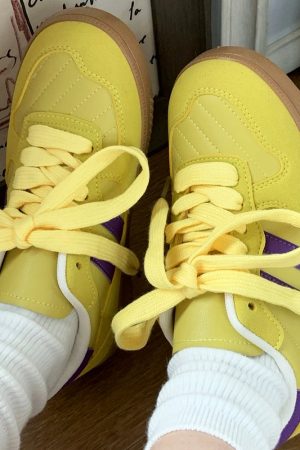 Casual Day Outfits, Easy Trendy Outfits Saturday School Sneakers in Yellow