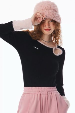 Casual Day Outfits, Easy Trendy Outfits Secret Crush Heart Cutout Top