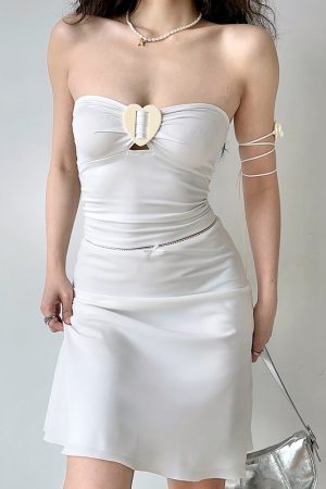 Casual Day Outfits, Easy Trendy Outfits Secret Crush Heart Tube Top