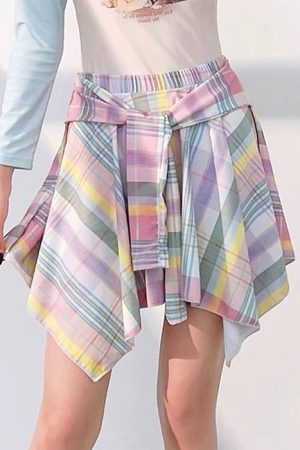Casual Day Outfits, Easy Trendy Outfits Secret Crush Pastel Plaid Skirt