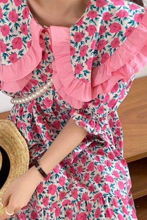 Casual Day Outfits, Easy Trendy Outfits Secret Garden Collar Floral Dress