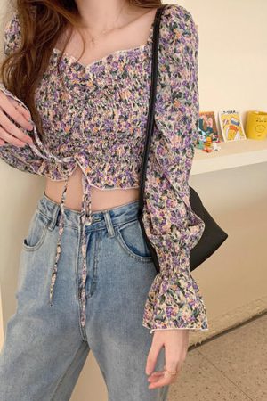 Casual Day Outfits, Easy Trendy Outfits Secret Garden Crop Top