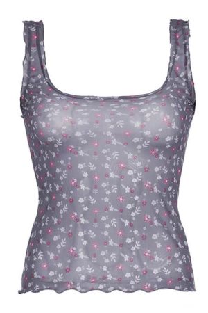 Casual Day Outfits, Easy Trendy Outfits Secret Garden Mesh Tank Top