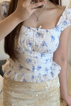 Casual Day Outfits, Easy Trendy Outfits Secret Garden Milkmaid Top