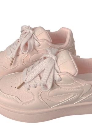 Casual Day Outfits, Easy Trendy Outfits Self Made Skater Sneakers in Pink