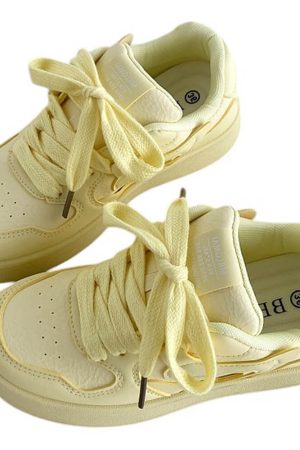 Casual Day Outfits, Easy Trendy Outfits Self Made Skater Sneakers in Yellow