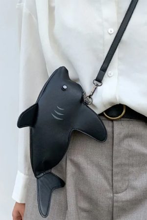 Casual Day Outfits, Easy Trendy Outfits Shark-Shaped Crossbody Bag
